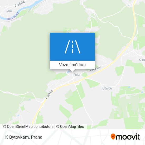 K Bytovkám mapa