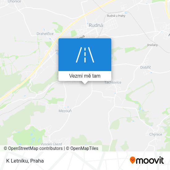 K Letníku mapa