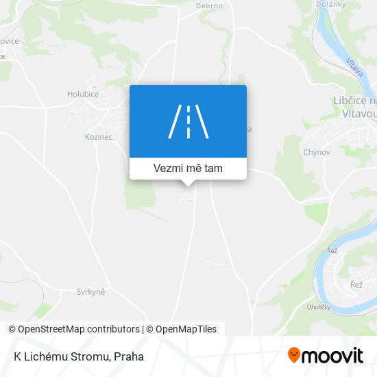 K Lichému Stromu mapa