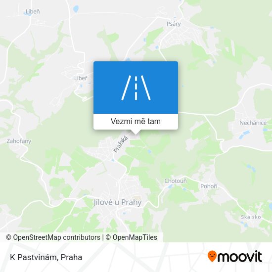 K Pastvinám mapa