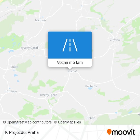 K Přejezdu mapa