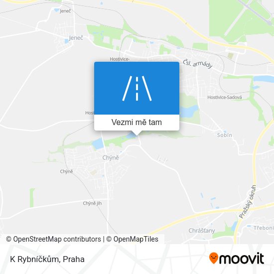 K Rybníčkům mapa