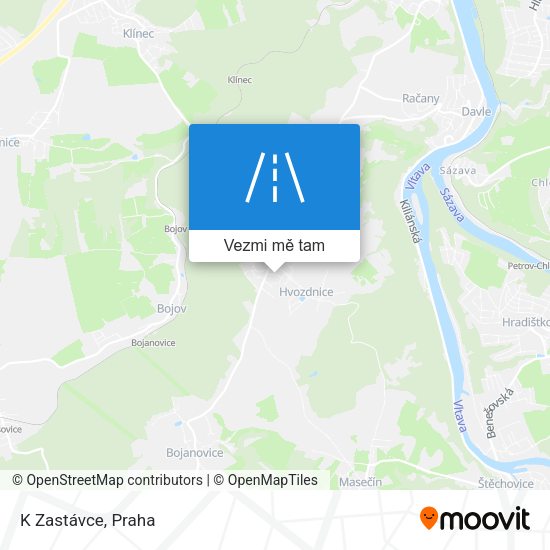 K Zastávce mapa