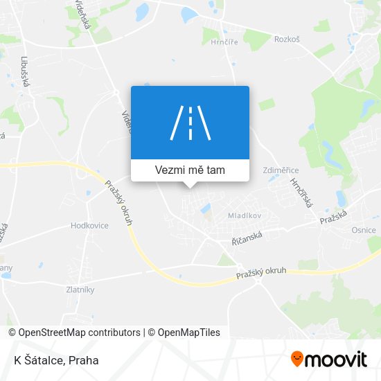 K Šátalce mapa