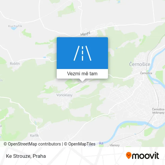 Ke Strouze mapa