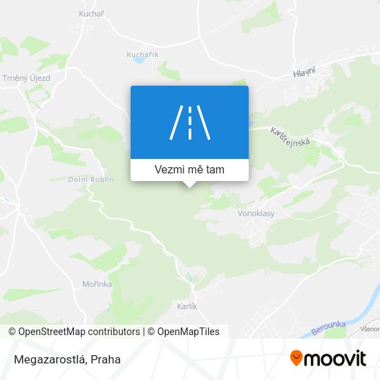 Megazarostlá mapa