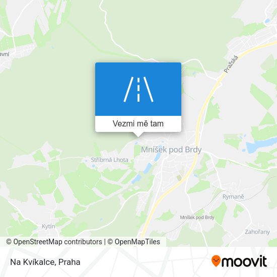 Na Kvíkalce mapa