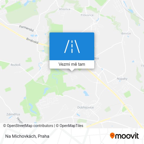 Na Michovkách mapa