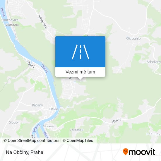 Na Občiny mapa