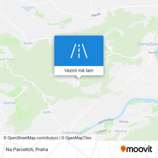 Na Parcelích mapa