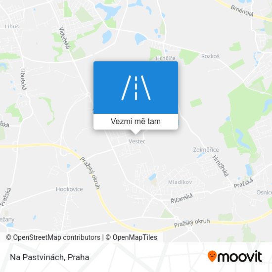 Na Pastvinách mapa