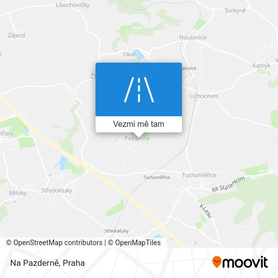 Na Pazderně mapa