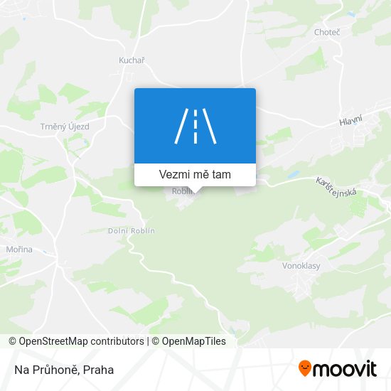 Na Průhoně mapa