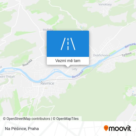 Na Pěšince mapa