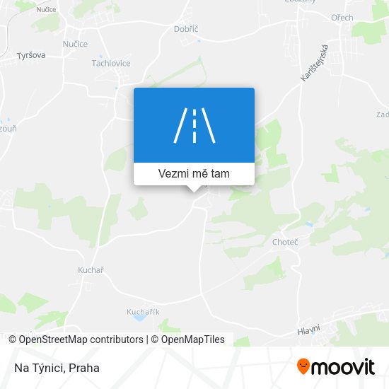 Na Týnici mapa