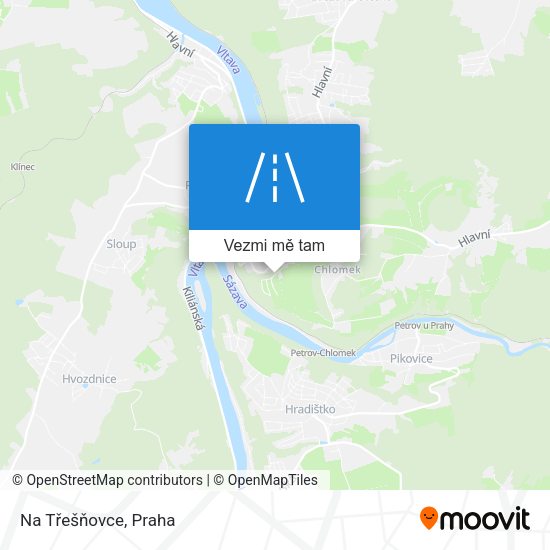 Na Třešňovce mapa