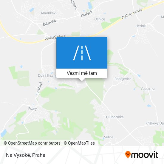 Na Vysoké mapa