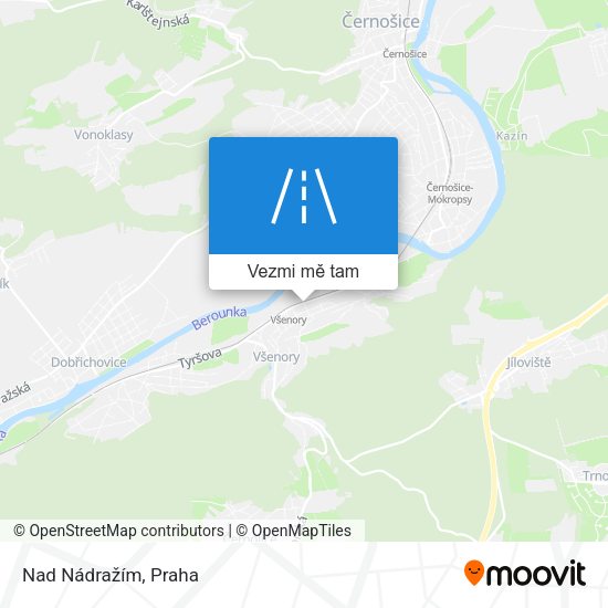 Nad Nádražím mapa