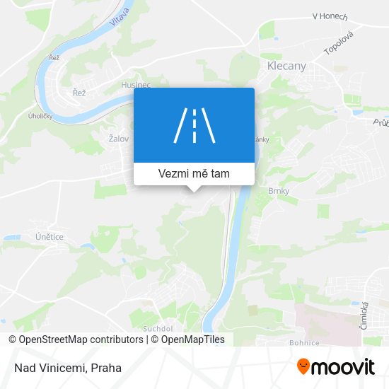 Nad Vinicemi mapa