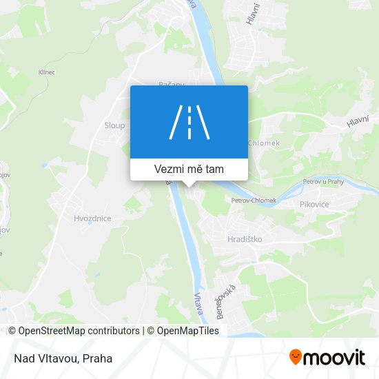 Nad Vltavou mapa