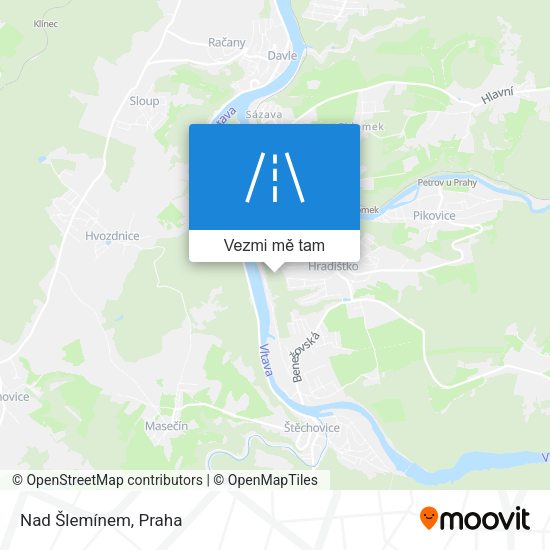 Nad Šlemínem mapa