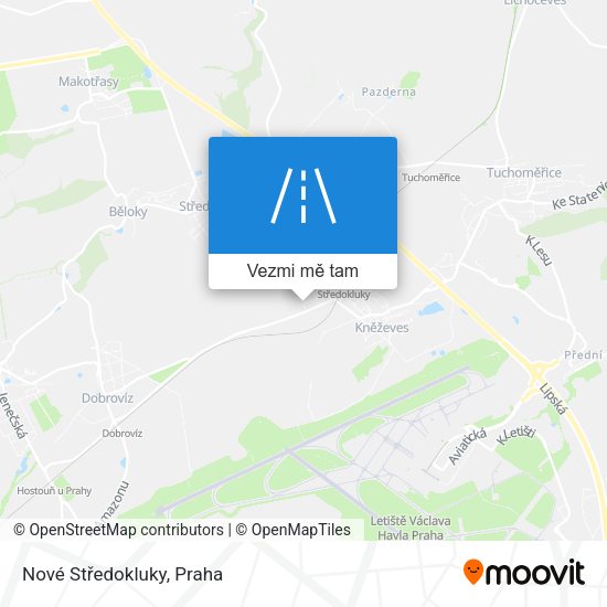 Nové Středokluky mapa