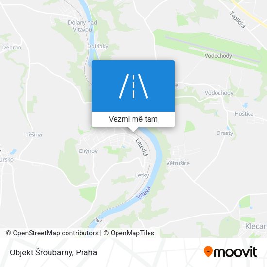 Objekt Šroubárny mapa