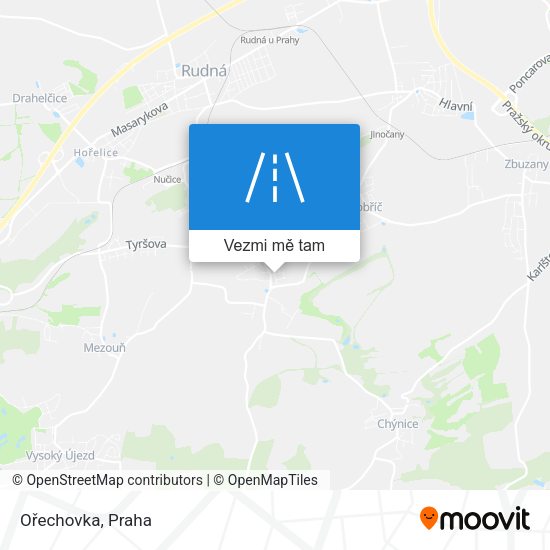 Ořechovka mapa