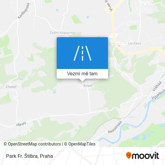 Park Fr. Štíbra mapa