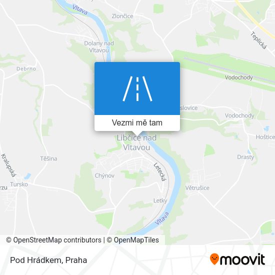 Pod Hrádkem mapa