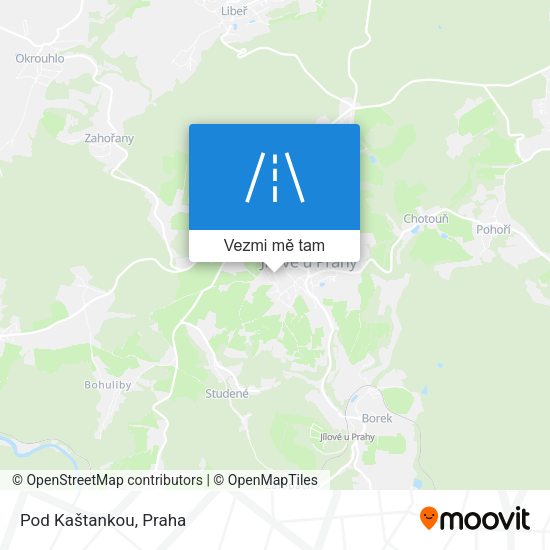 Pod Kaštankou mapa