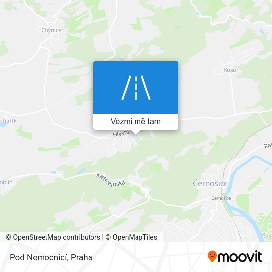Pod Nemocnicí mapa