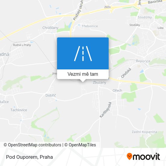 Pod Ouporem mapa