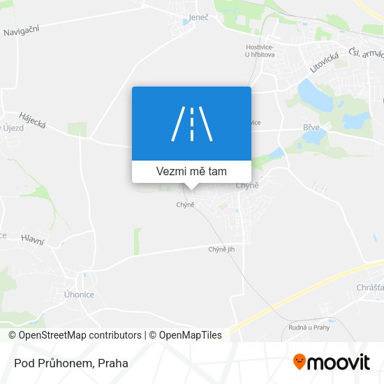 Pod Průhonem mapa