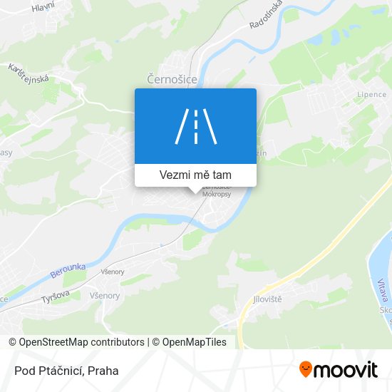 Pod Ptáčnicí mapa