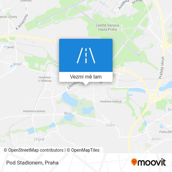 Pod Stadionem mapa