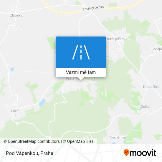 Pod Vápenkou mapa