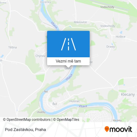 Pod Zastávkou mapa