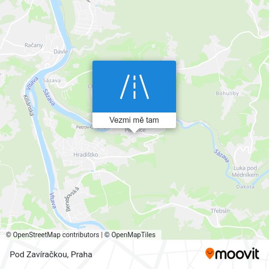Pod Zavíračkou mapa