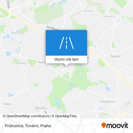 Průhonice, Tovární mapa