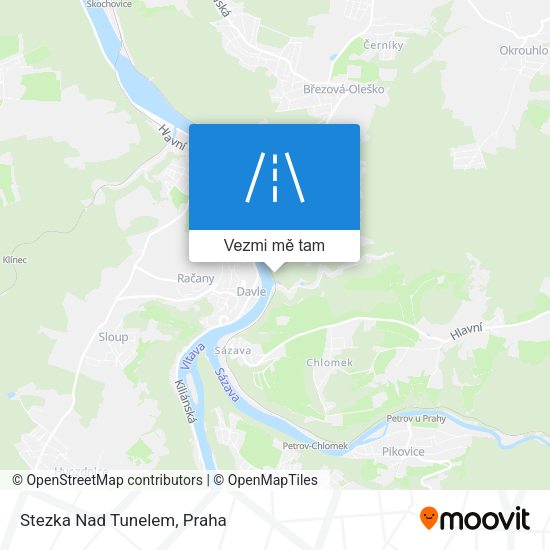 Stezka Nad Tunelem mapa