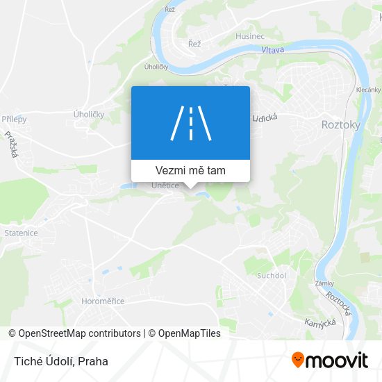 Tiché Údolí mapa