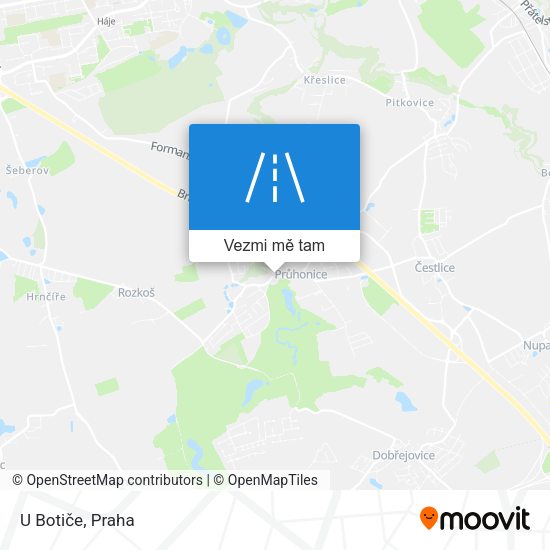 U Botiče mapa