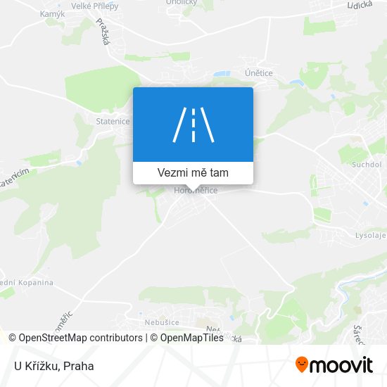 U Křížku mapa