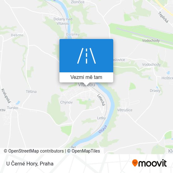 U Černé Hory mapa