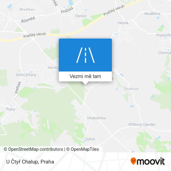 U Čtyř Chalup mapa
