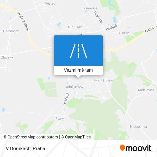 V Domkách mapa