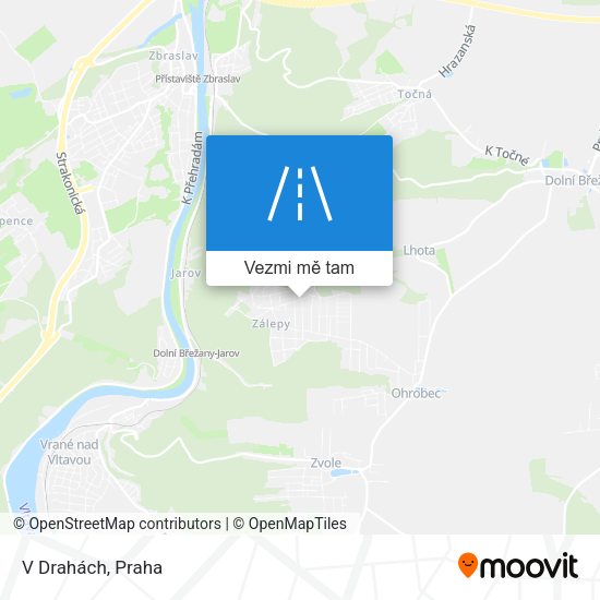 V Drahách mapa