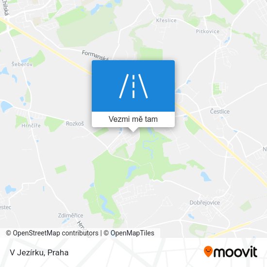 V Jezírku mapa