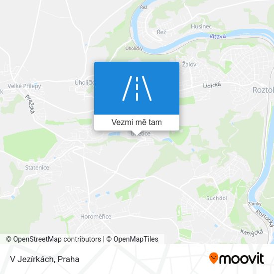 V Jezírkách mapa
